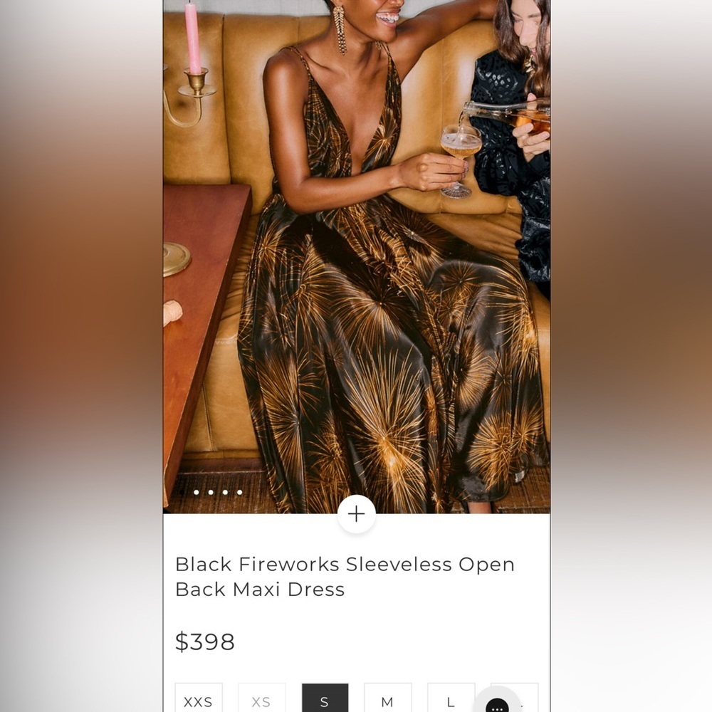 Farm Rio: Black Fireworks Sleeveless Open Back Maxi Dress - Picture 11 of 14